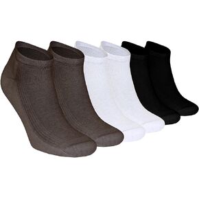 Women’s Low Cut Ankle Socks with back Heel Tab Natural Comfort Fit Thin Athletic Performance 6 pair sock pack