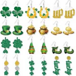 هينلي 12 زوجًا من اقراط يوم الموتى من الاكريليك، اقراط متدلية على شكل جمجمة للهالوين، هدايا للنساء والفتيات، هدايا جمجمة مكسيكية لعيد الموتى والهالوين in Kuwait