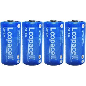 LOOPACELL Lithium CR123A 3V Batteries x 4 (Non Rechargeable Batteries)