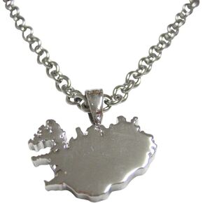 Iceland Map Shape Pendant Necklace