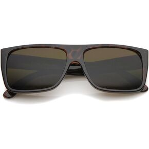 zeroUV Retro Flat Top Wide Temple Eazy E Style Rectangle Sunglasses 57mm