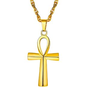 PROSTEEL Stainless Steel Ankh Necklace, Eye of Horus Necklace, Ancient Egyptian Symbol of Protection, Come Gift Box