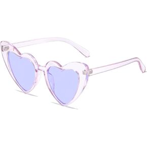 AknaCase Heart Shaped Sunglasses for Women,Vintage Cat Eye Mod Style Retro Cute Glasses