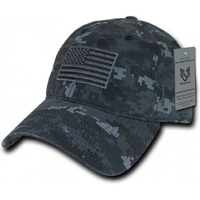 Rapiddominance Relaxed Graphic Cap with Tonal Flag, Midnight Universal