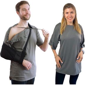 Post Surgery w/L&R Snaps (Grey,S)
