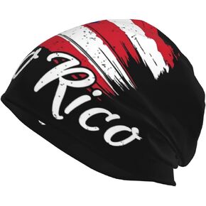 Puerto Rico Flag Beanie Cap,Fashion Slouchy Beanie Hat Knit Hat Cap Winter Summer Warm Headscarf for Adults Teens