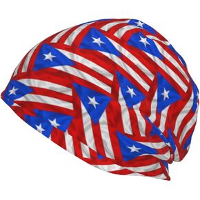 Puerto Rico Flag Beanie Cap,Fashion Slouchy Beanie Hat Knit Hat Cap Winter Summer Warm Headscarf for Adults Teens