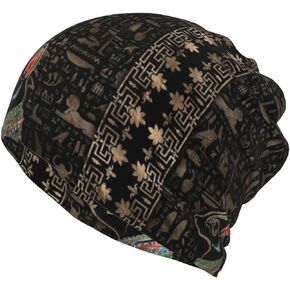 Hieroglyphs Beanie Hats Slouchy Knit Hat Egyptian Beanie Caps Ancient Hat for Shopping Yoga Sport Travel