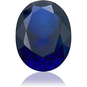 Gryrigns Royal Blue Oval Loose Synthetic Sapphire Stone Corundum Gemstone Cut Faceted 3A VVS (1.5cts-13.5cts, 1Pcs)