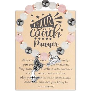 WSNANG Cheer Coach Gift Cheer Coach Prayer Bracelet Cheerleading Coach Appreciation Gift Cheer Mom Thank You Gift Cheer Team Gift