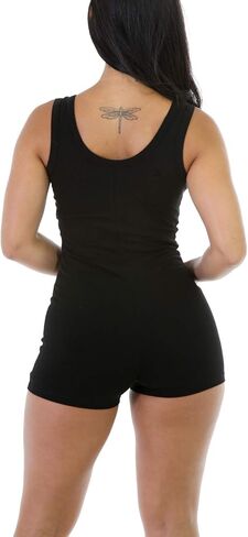 المرأة مثير قطعة واحدة بلا أكمام تانك القمم Catsuit السروال القصير بذلة Bodycon قصيرة in Kuwait