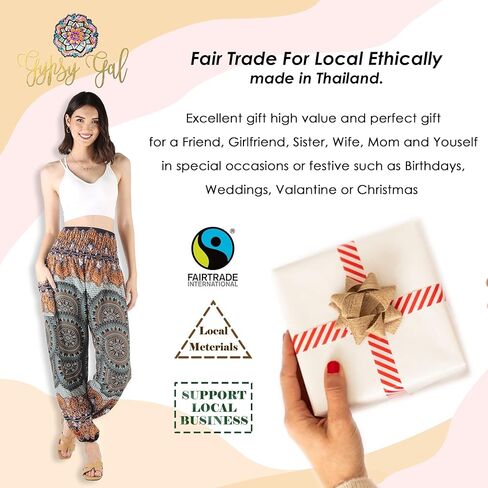 ملابس صيفية للسيدات من Gypsy Gal Boho Harem Pants Yoga Hippie in Kuwait