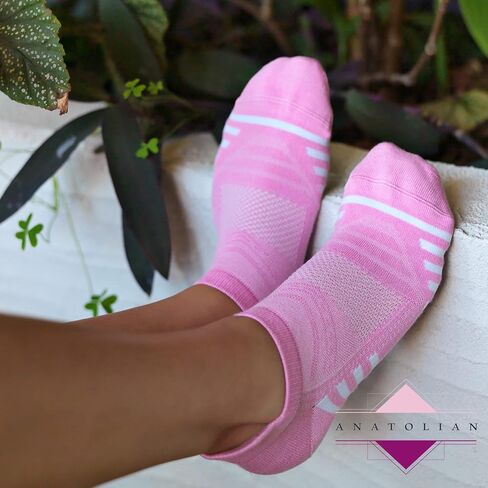 Women’s Low Cut Ankle Socks with back Heel Tab Natural Comfort Fit Thin Athletic Performance 6 pair sock pack in Saudi Arabia
