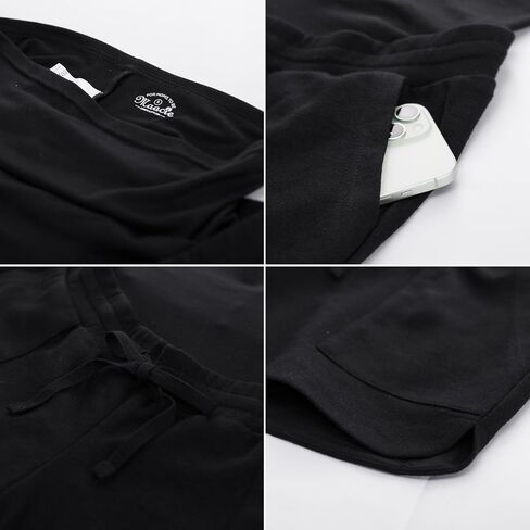 Maacie Maternity Sweat Shorts High Waist Shorts Lounge Casual Curved Slit Shorts with Pockets in Saudi Arabia