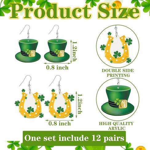 هينلي 12 زوجًا من اقراط يوم الموتى من الاكريليك، اقراط متدلية على شكل جمجمة للهالوين، هدايا للنساء والفتيات، هدايا جمجمة مكسيكية لعيد الموتى والهالوين in Kuwait