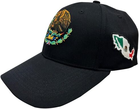 قبعة المكسيكي المكسيكي النسر الفيدرالي التطريز Snapback شقة بيل قبعة بيسبول أسود أبيض in Saudi Arabia