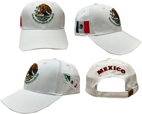 قبعة المكسيكي المكسيكي النسر الفيدرالي التطريز Snapback شقة بيل قبعة بيسبول أسود أبيض in Saudi Arabia
