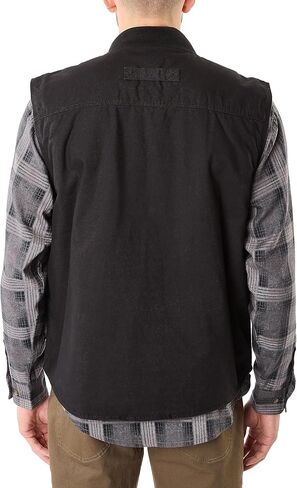 Smith's Workwear Men's Sherpa-Lined Duck Vest, Black in Saudi Arabia