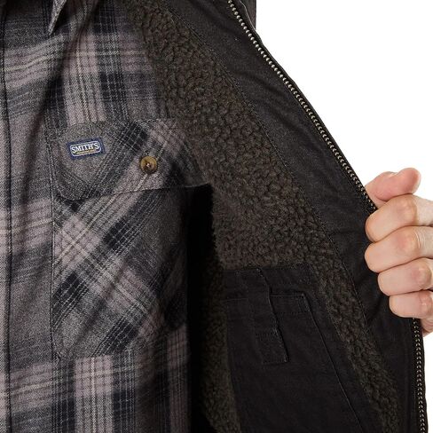 Smith's Workwear Men's Sherpa-Lined Duck Vest, Black in Saudi Arabia