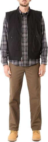 Smith's Workwear Men's Sherpa-Lined Duck Vest, Black in Saudi Arabia