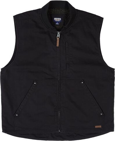 Smith's Workwear Men's Sherpa-Lined Duck Vest, Black in Saudi Arabia
