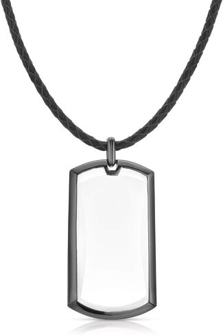 Moderne Monocle Magnifying Necklace, Harley Gunmetal Dog Tag in Saudi Arabia
