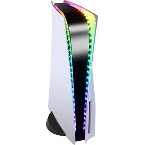 Auarte LED Light Strip Compatible with Playstation 5/PS5 Slim Disc & Digital Edition, 5050 RGB LED Lights with 7 Colors 358 Effects, DIY Decoration Accessories LED Light for PS5 Console with Remote