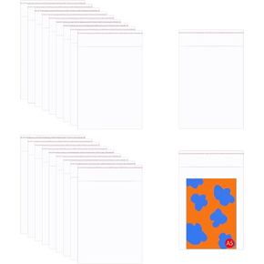 Clear Adhesive Cellophane Bags 11x14" 100pcs Self Sealing Treat Bags Resealable OPP Poly Cello Bags for Apparel A4 Prints Magazines Sheet Photo Frame Clothing T-Shirt Pants Books Garment