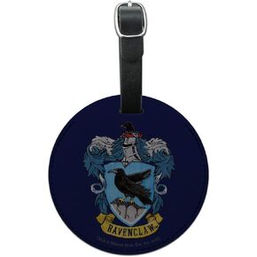 Harry Potter Ravenclaw Painted Crest Round Leather Luggage Card Carry-On ID Tag