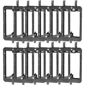 PETTYOLL Low Voltage Mounting Bracket (1 Gang, 12 Pack), Single Gang Low Voltage Wall Plate Mounting Brackets for Cable Wall Plate, Speaker Wall Plate Brackets for Telephone Wires Network