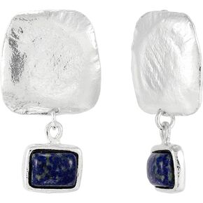 Silpada ‘Standout' Sterling Silver Lapis Clip-on Drop Earrings