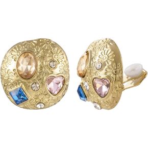 أقراط دائرية بتصميم عتيق للنساء بلون ذهبي معدني in Kuwait