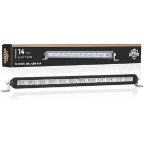 14 بوصة LED ضوء بار صف واحد 8800 LM الفيضانات وبقعة شعاع كومبو الطرق الوعرة القيادة ضوء سليم ضوء بار لبيك اب SUV ATV UTV شاحنة الوفير in Kuwait