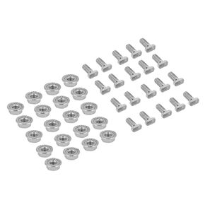 20 Set 304 Stainless Steel M6 Screws with Flange Nut Fasteners Hardware Greenhouse Supplies Screw Bolt Assortment Sets