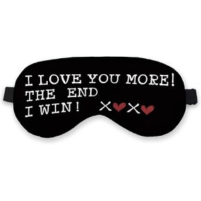Funny I Love You More The End I Win Eye Mask for Women Wife Girlfriend, Valentines Couple Silk Blackout Eye Mask for Sleeping, Romantic Gifts for Her Adjustable Straps Lightweight Sleep Mask in Kuwait