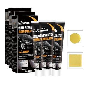 3PCS Scratch Repair Wax for Car, 2024 Car Scratch Repair Paste Polishing Wax,Car Scratch Remover Kit with Wipe & Sponge for Vehicles Surfaces(120ml)*3