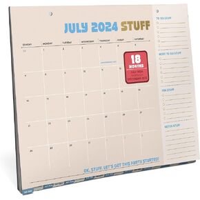 Knock Knock Life Stuff (But Also Me Stuff) 18-Month Desktop Calendar (Jul. 2024 - Dec. 2025)
