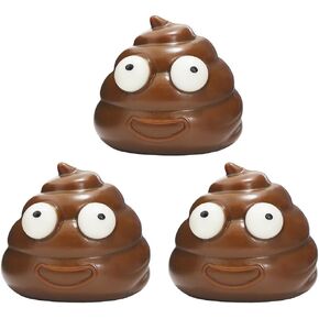 3 Pack Cute Fidget Squeeze Poo Toy Stress Balls Gifts, Stress Relief Sensory Funny Poop Shape Kids and Adults Fidget Joke Prank Toy for Party Favors