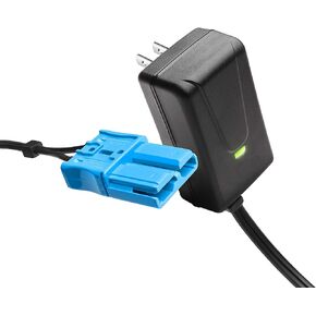 12 Volt Battery Charger with Large Blue Plug, for 12V Kid Trax Child Ride On Car Mecerdes ML63 Dodge Ram 3500 Dodge Police Car Dodge Viper More