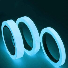 3Pcs Blue Glow in The Dark Tape 9.8 FT Fluorescent Spike Sticker for Stairs Walls Steps Safetys Exits Sign Warning Tape 1PC Self-Adhesive Luminous Tapes Safety Warning Tapes, Safety Warning Tapes