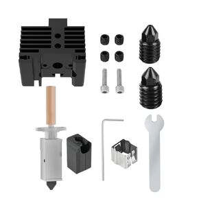 Up to 500℃ Upgrade High-Temperature Hotend Kit with Silicone Sock and Detachable Hardened Steel Nozzles High Flow 0.4mm and Normal 0.6mm for Bambulab X1/X1C/P1P/P1S 3D Printer