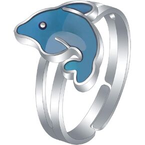 FOECBIR Colorful Mood Ring Can Change The Color Rings Adjustable Size for Girls and Boys Kids
