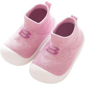 Uinsex Infant First Walking Shoes Soft Rubble Sole Slipper Baby Girls Slip On Sneakers Non-Slip Toddler Sock Shoes for Baby Boys Lightweight