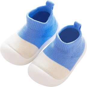 Uinsex Infant First Walking Shoes Soft Rubble Sole Slipper Baby Girls Slip On Sneakers Non-Slip Toddler Sock Shoes for Baby Boys Lightweight