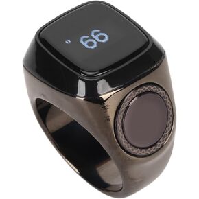 Rechargeable Finger Counters, Intelligent Electronic Finger Counter, Lap Tracker Counter Tally Clicker with 0.49in Screen, 22MM, Charging Case, for iOS for Android