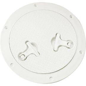 X AUTOHAUX 8 Inch Boat Inspection Deck Plate Hatch Marine Round Inspection Hatch Deck Plate with Detachable Cover Water Tight for Outdoor Installations White