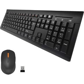 ONE-UP 2.4G Wireless Keyboard and Mouse Combo - Ergonomic Design, Silent Operation, Multi-DPI, Eco-Friendly ABS Material, Long Battery Life ，for Mac, Windows, Laptop (Space Black)