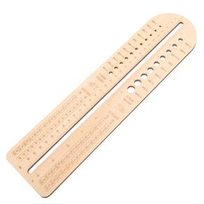 EXCEART Wooden Crochet Ruler Stocking Display Props Needle Ruler Needle Gauge Measure Ruler Wooden Sock Blockers Wooden Sock Knitting Tools Models Sewing Measuring Tool Mold Manual