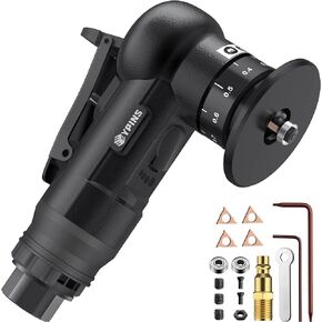 EYPINS Air Chamfer Tool,Pneumatic Chamfering Machine for Chamfering Metal Round Corner,45 Degree Arc,30000 RPM,1/4" Air Deburring Trimming Tool for Metal,Steel,Aluminum,Brass,Acrylic,Wood,C/R blade