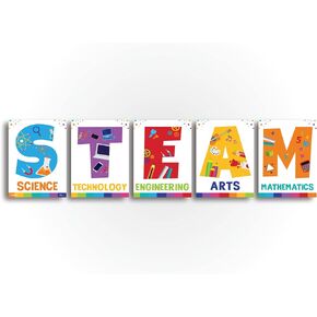 ملصقات ديكور وديكورات الفصول الدراسية من Sproutbrite، ملصقات عرض STEAM لديكورات المدارس في الفصول الدراسية، مخطط حائط للديكور للمدارس الابتدائية والمتوسطة والثانوية